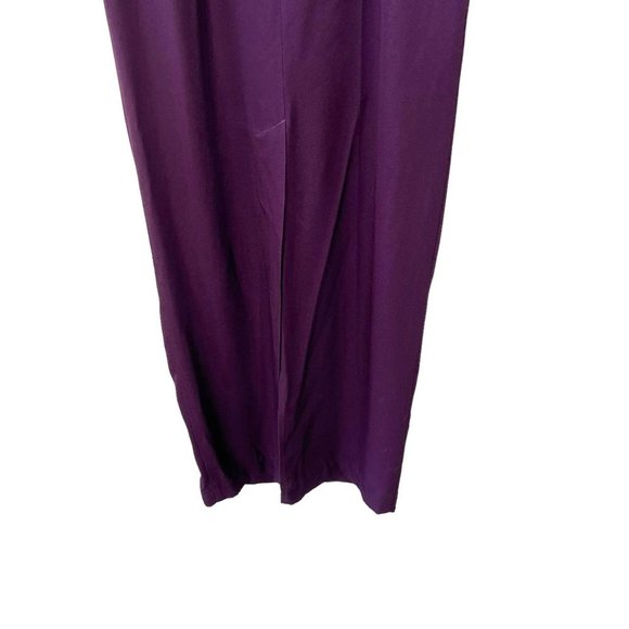 Vintage 90s Scott McClintock Purple Sleeveless Tapered Full Length Dress 4 - Picture 6 of 12